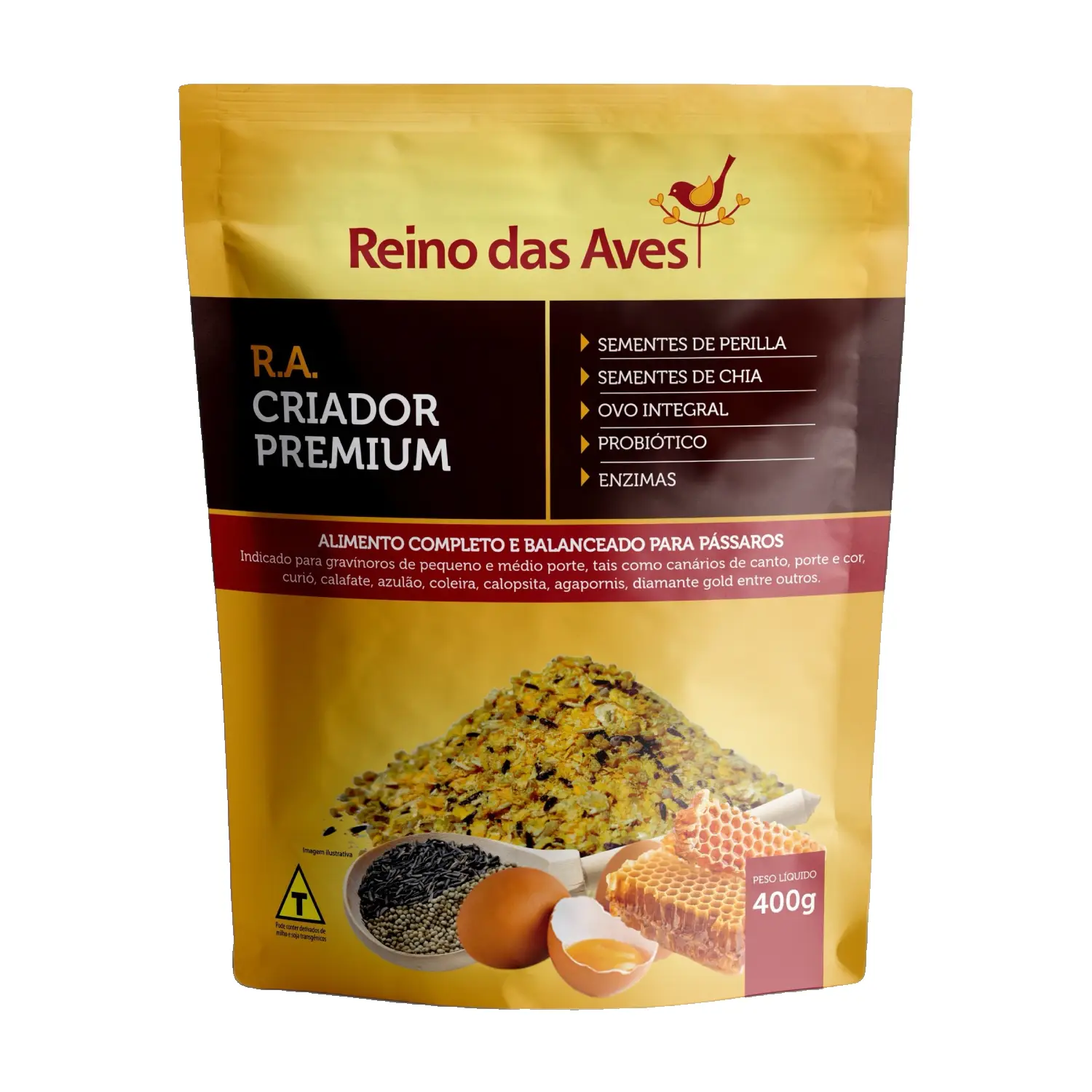 Farinhada RA Criador Premium para Pássaros Reino das Aves
